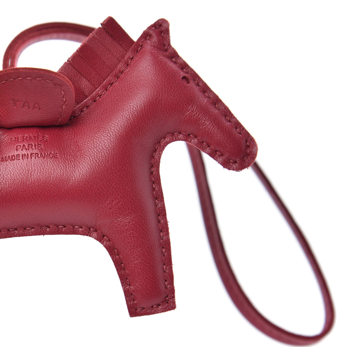Milo Lambskin Grigri Rodeo Horse Bag Charm PM Rubis