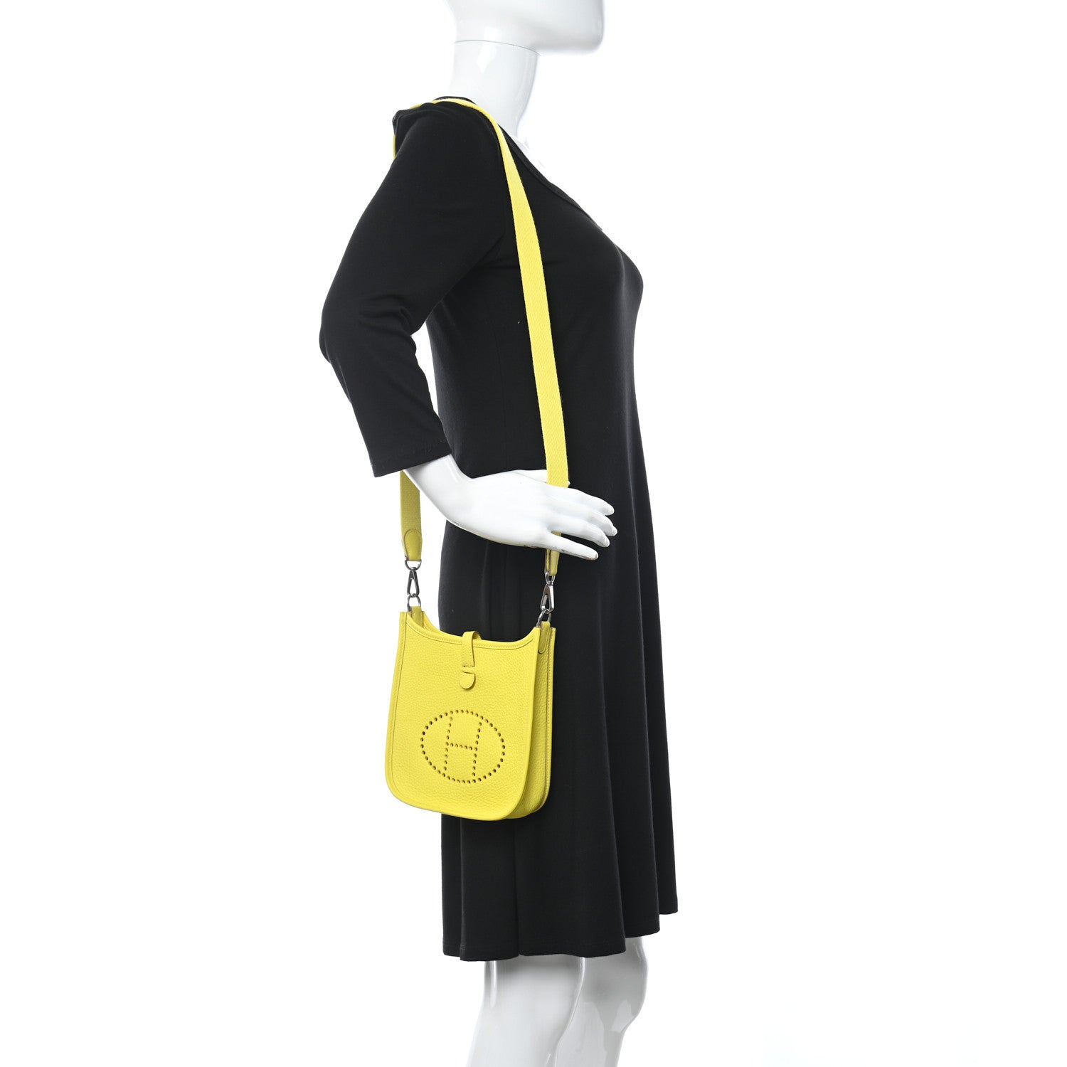 Hermes Taurillon Clemence Evelyne TPM Lime 2 of 11
