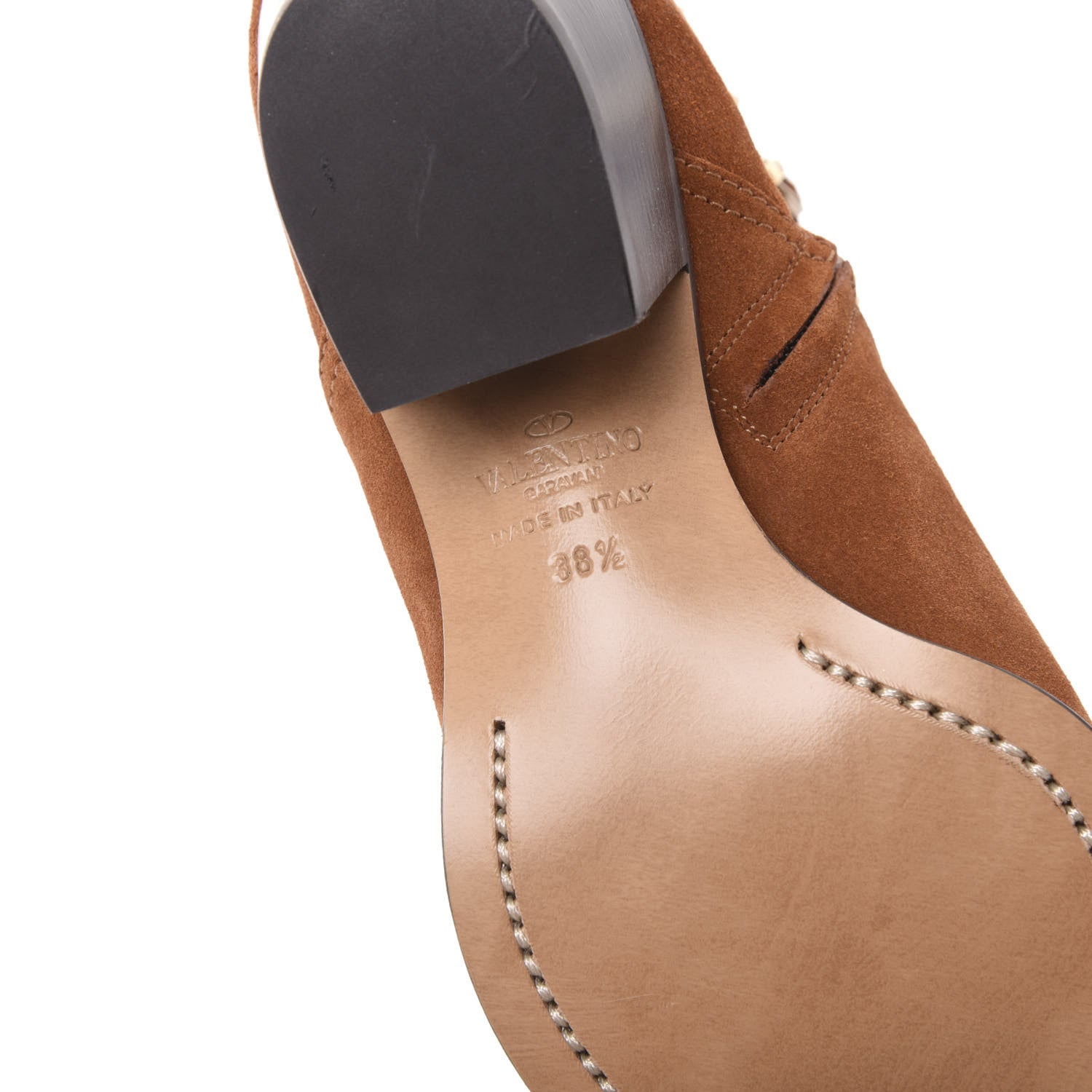 Valentino Garavani Suede Rockstud Double Buckle 50mm Cowboy Ankle Boots 38.5 Selleria 6 of 9