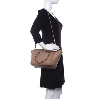 Valentino Garavani Vitello Small Rockstud Double Handle Tote Alpaca 2 of 10