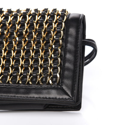 Chanel Lambskin Chain Clutch Black 10 of 11