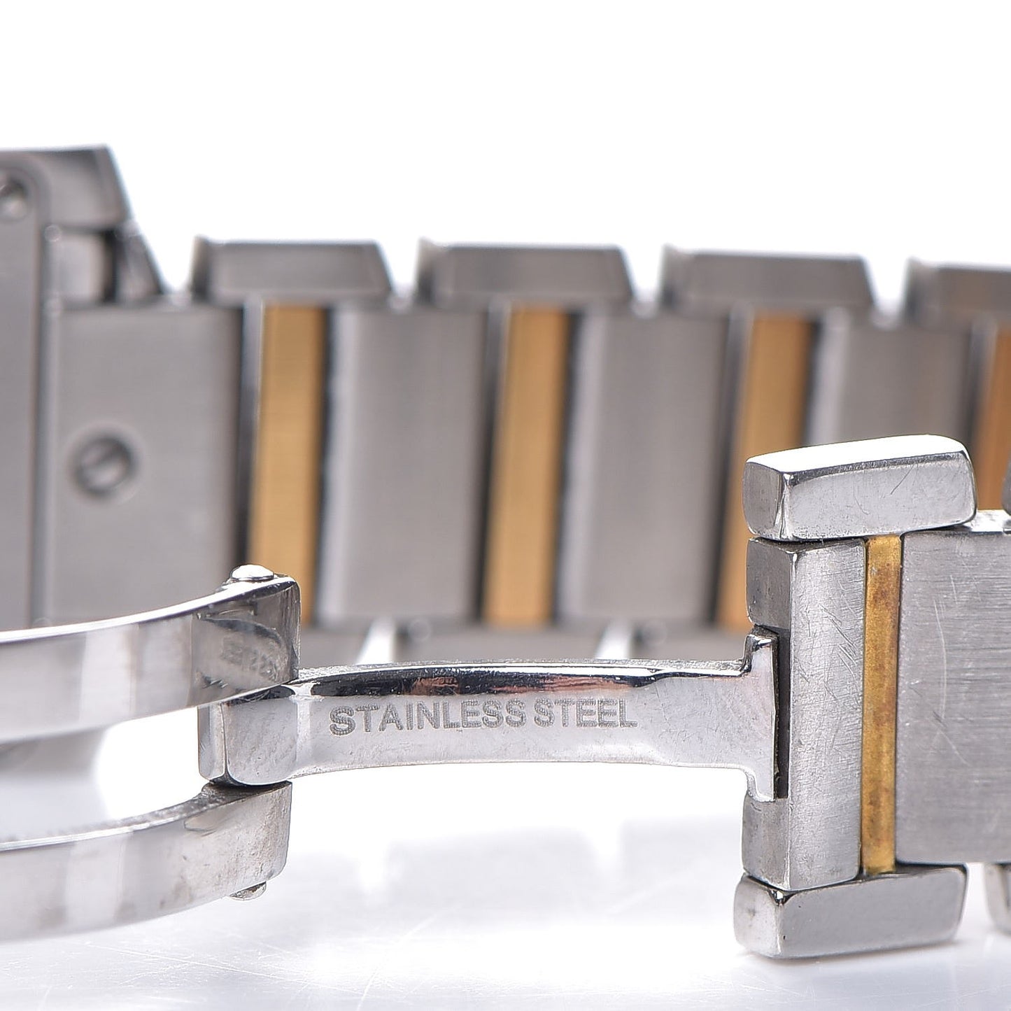 Stainless Steel 18K Yellow Gold 20mm Tank Francaise Quartz Watch