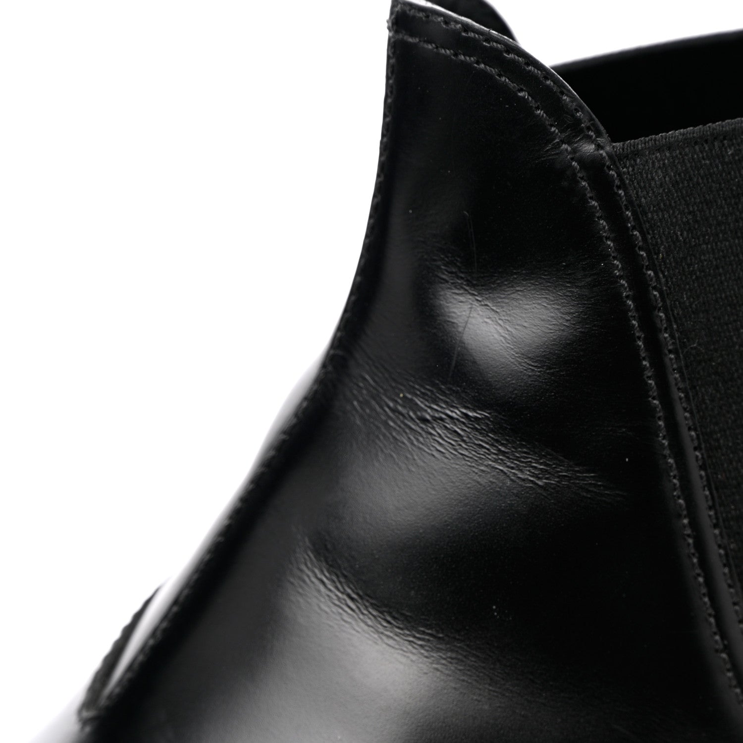 Prada Spazzolato Rois Monolith Chelsea 55mm Ankle Boots 37.5 Black 10 of 16