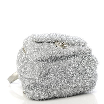 Chanel Lurex Knit Mini Pluto Glitter Backpack Grey 3 of 8