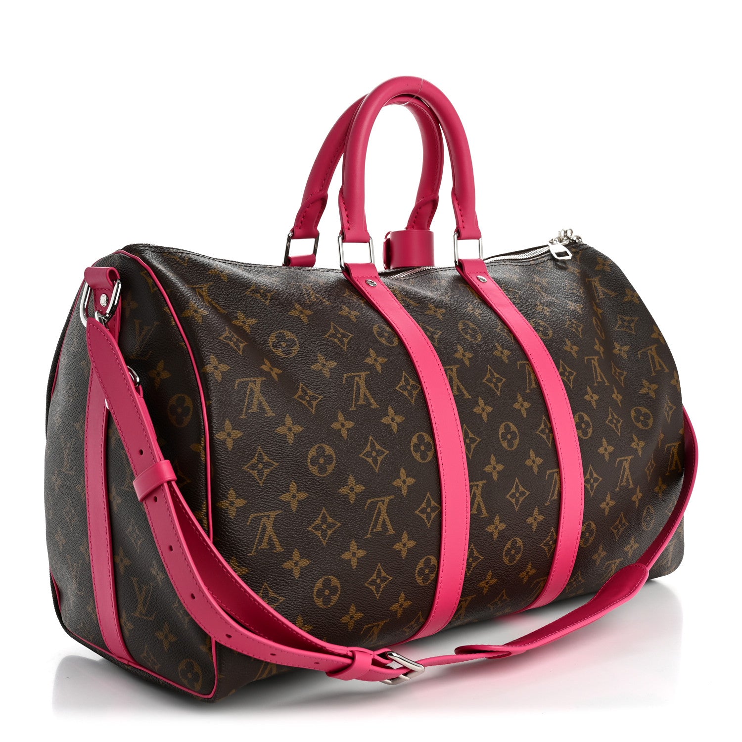 Louis Vuitton Monogram Keepall Bandouliere 45 Pondichery Pink 2 of 8