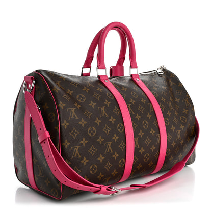 Louis Vuitton Monogram Keepall Bandouliere 45 Pondichery Pink 2 of 8