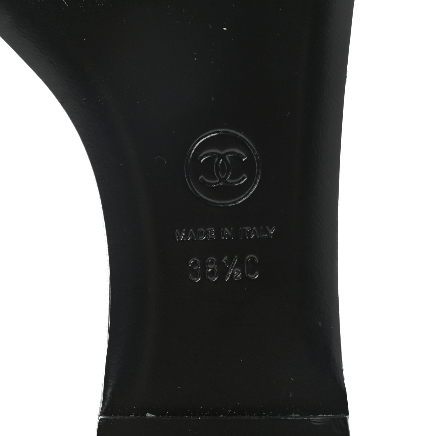 Chanel Lambskin Camellia Sandal Mule 38.5 Black 6 of 8