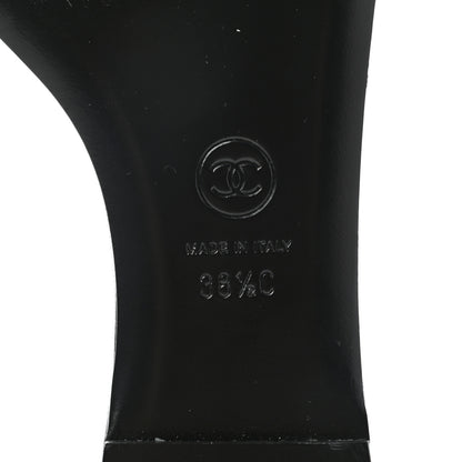 Chanel Lambskin Camellia Sandal Mule 38.5 Black 6 of 8