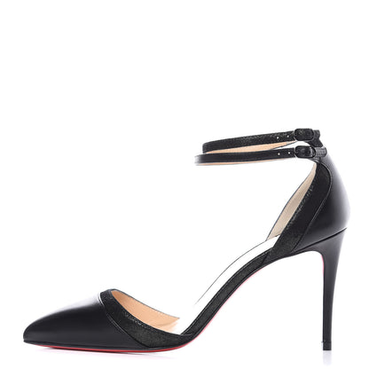 Christian Louboutin Suede Kid Uptown Double 85 Pumps 36 Black 1 of 8