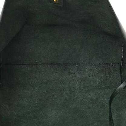 Saint Laurent Calfskin Large Shopping Tote Dark Green 6 of 13
