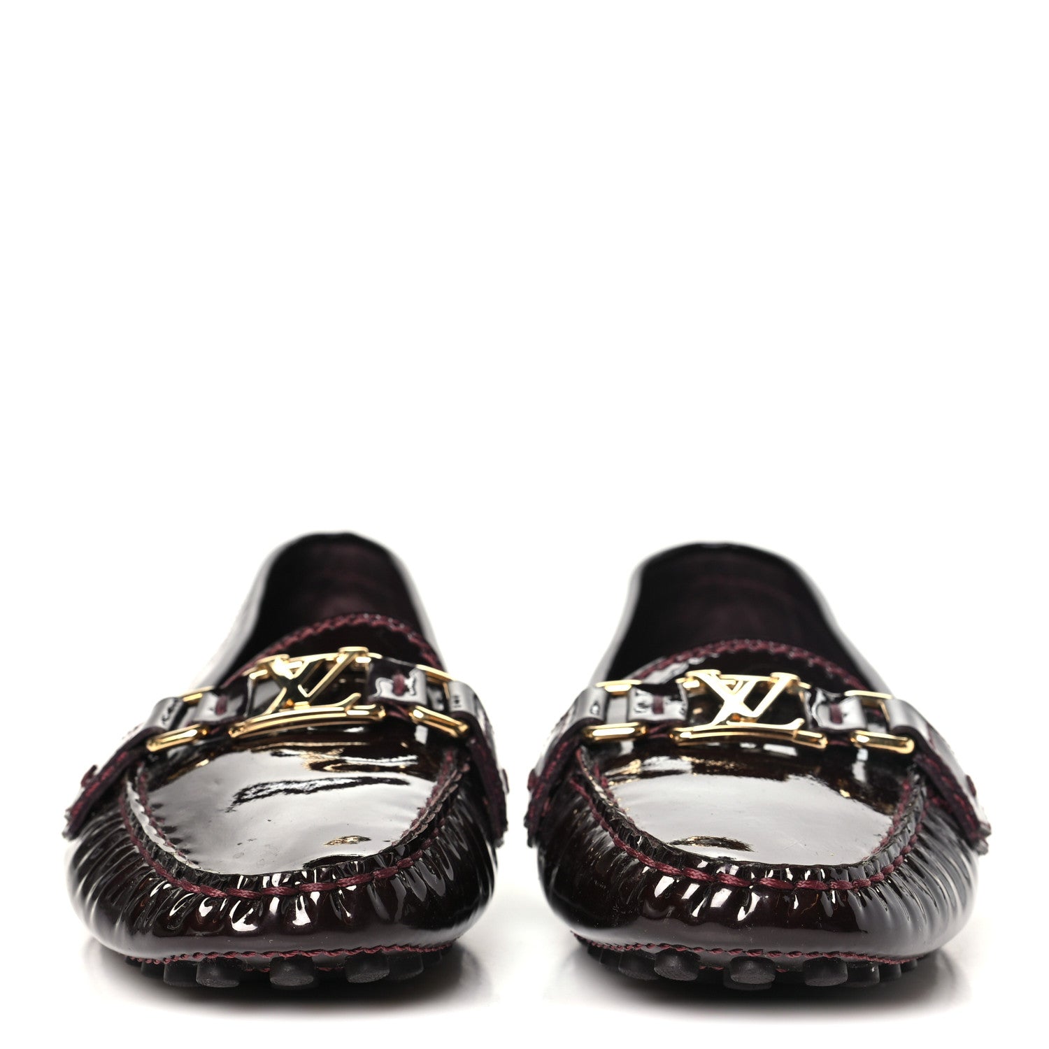 Louis Vuitton Patent Calfskin Oxford Loafers 40 Rouge Fauviste 3 of 9