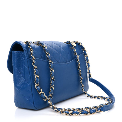Chanel Goatskin Quilted Coco Curve Flap Messenger Flap Blue 3 of 10