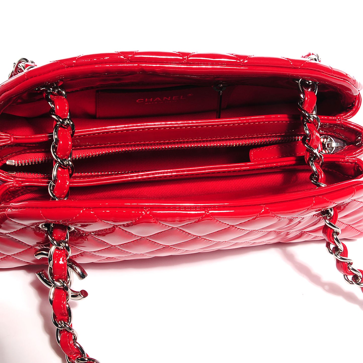 Patent Quilted Small Just Mademoiselle Red