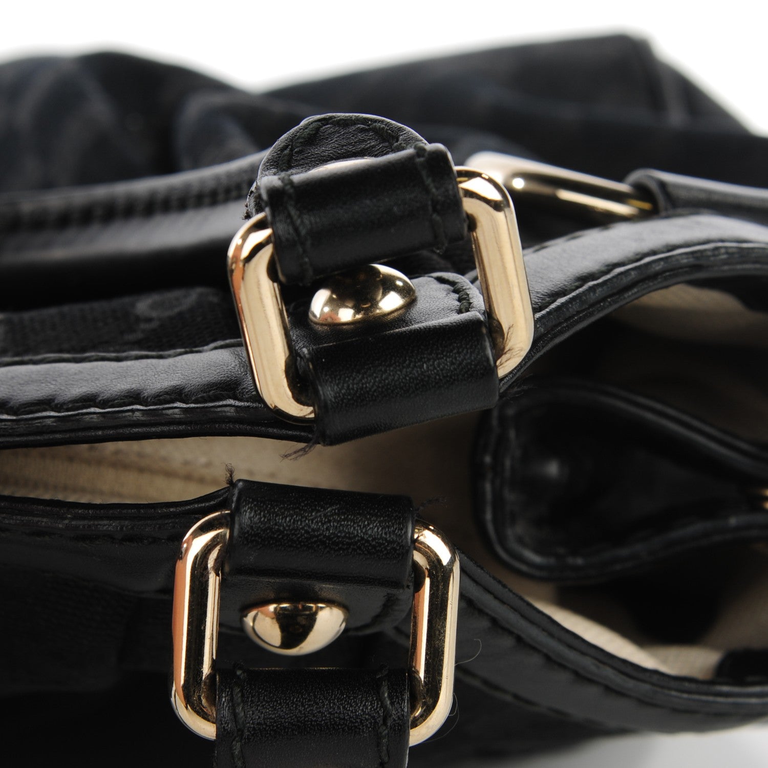 Gucci Monogram Medium Sukey Tote Black 8 of 11