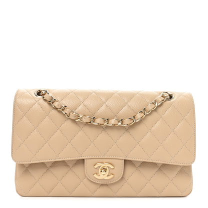 Chanel Caviar Quilted Medium Double Flap Beige 1 of 11
