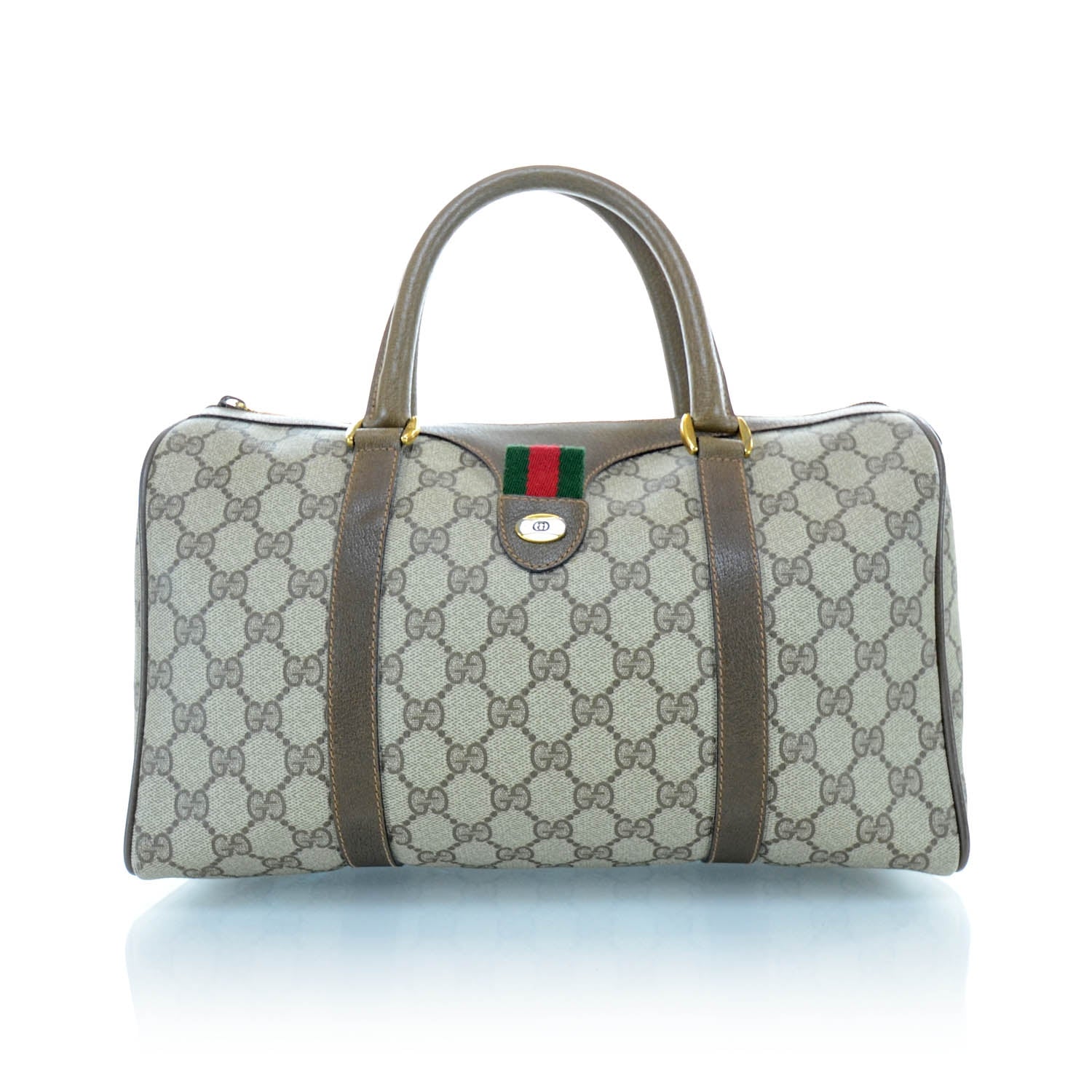 Gucci GG Monogram Boston Brown 1 of 10