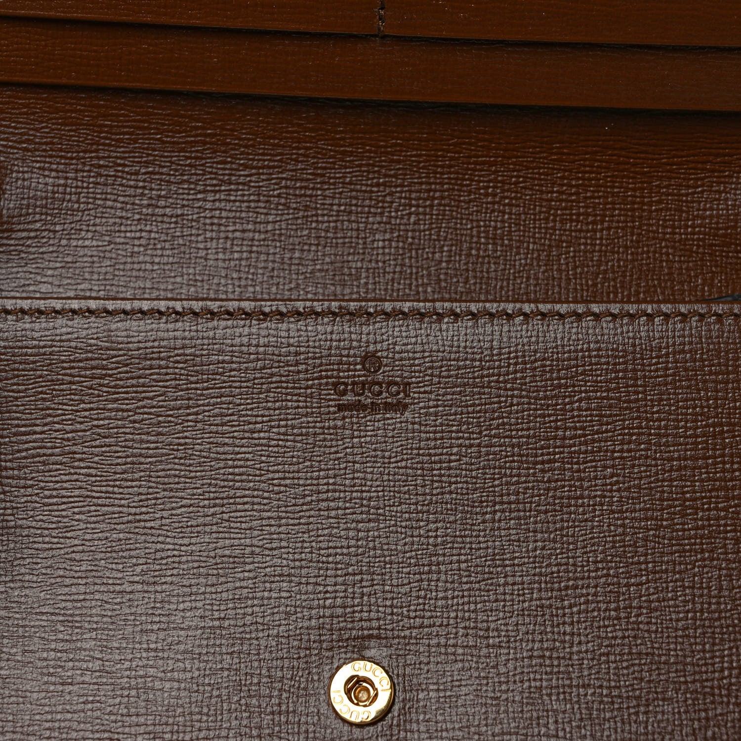 Gucci GG Supreme Monogram Azalea Calfskin Horsebit 1955 Wallet On Chain Beige Ebony Brown Sugar 6 of 8