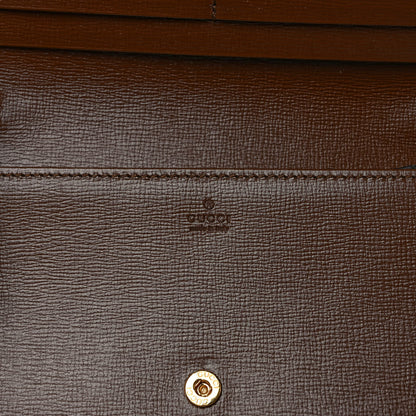 Gucci GG Supreme Monogram Azalea Calfskin Horsebit 1955 Wallet On Chain Beige Ebony Brown Sugar 6 of 8