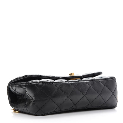 Chanel Aged Calfskin Quilted 2.55 Reissue Chain Waist Bag Black 4 of 9