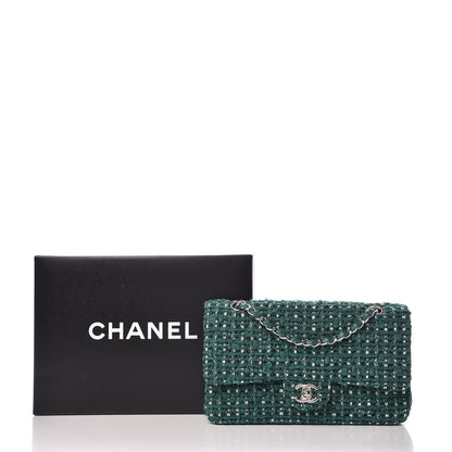 Chanel Tweed Quilted Medium Double Flap Green 12 of 12