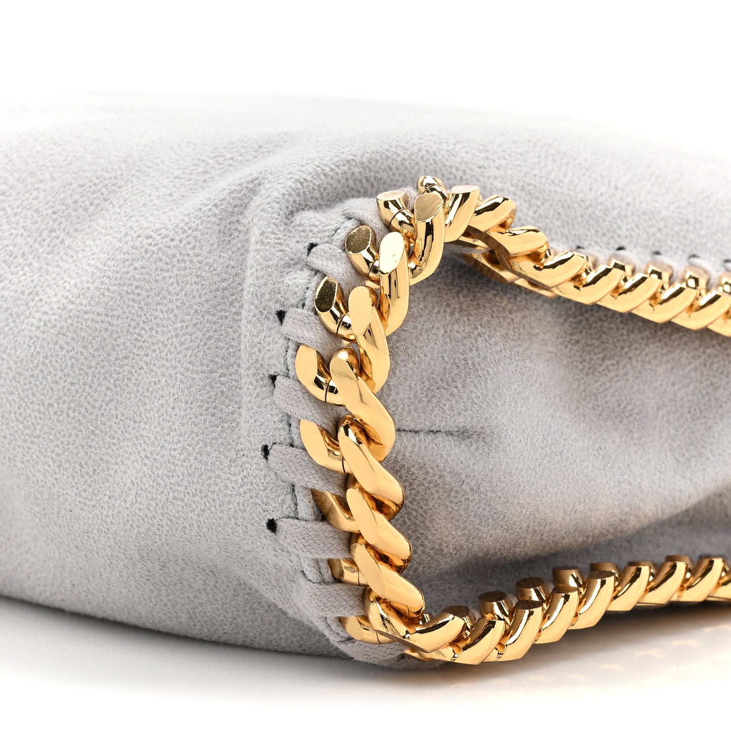 Shaggy Deer Falabella 3 Chain Fold Over Tote Ice Grey
