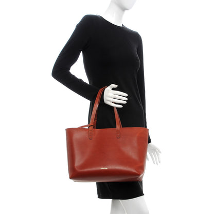 Mansur Gavriel Vegetable Tanned Calfskin Small Shopping Bag Brandy Avion 2 of 14