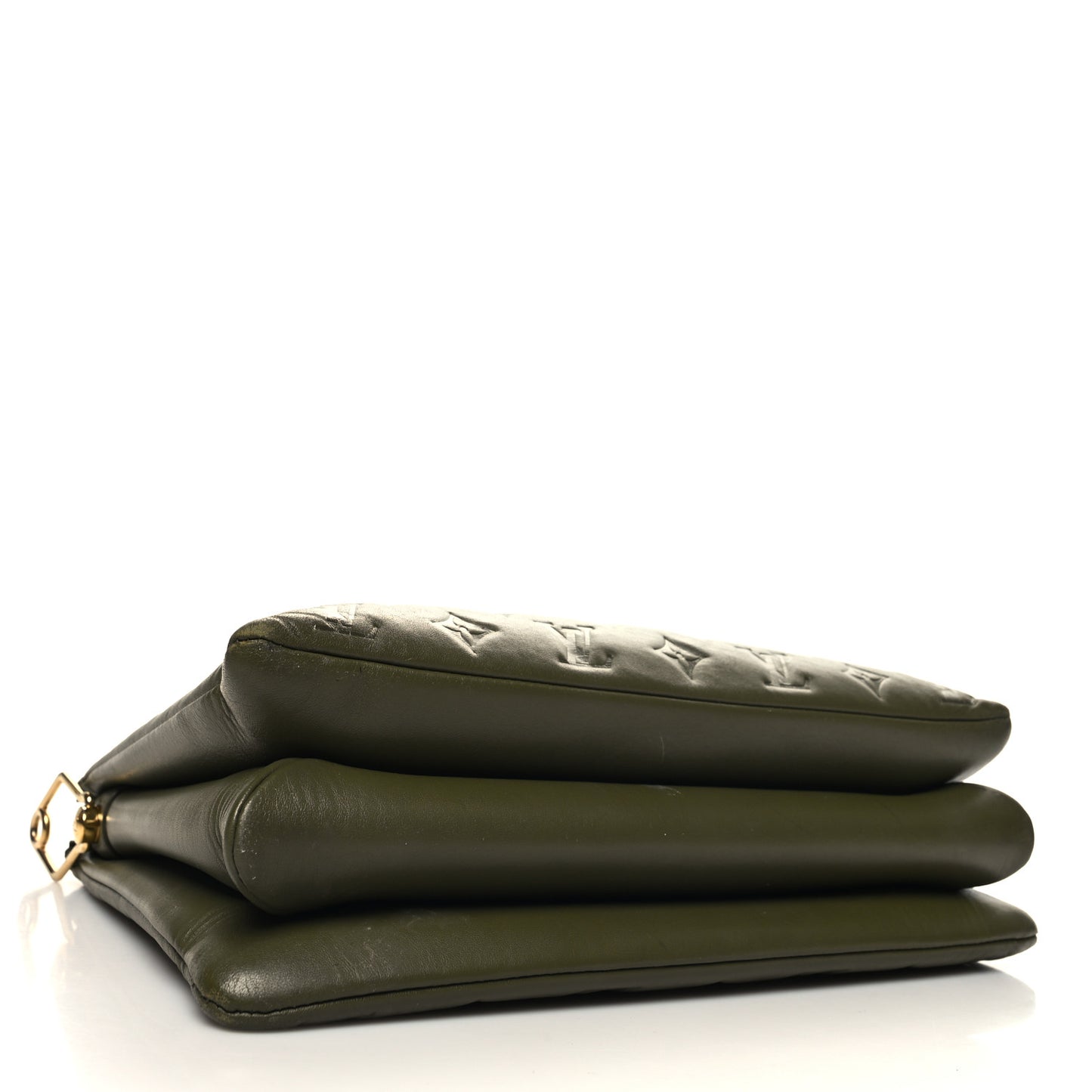 Lambskin Embossed Monogram Coussin MM Khaki