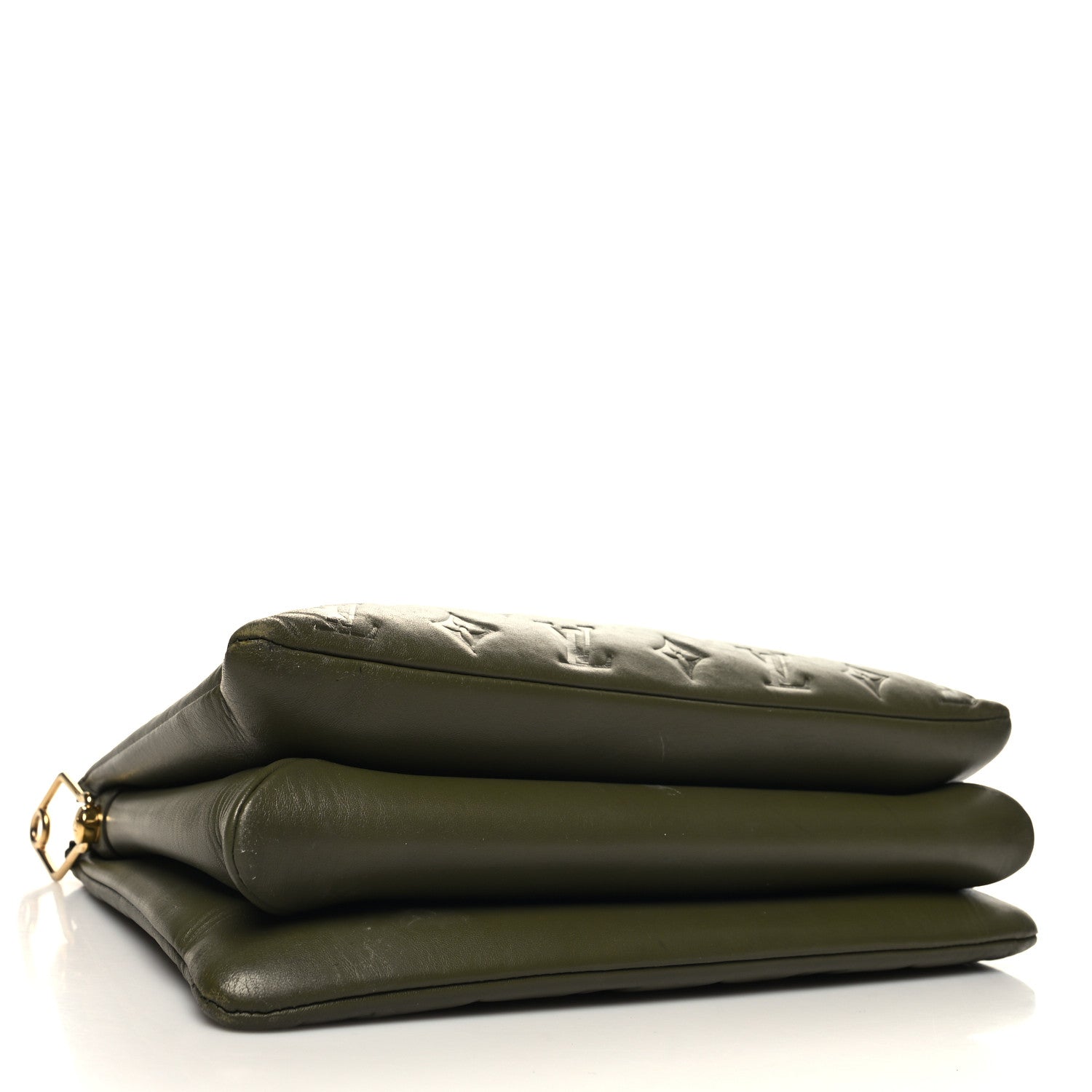 Louis Vuitton Lambskin Embossed Monogram Coussin MM Khaki 4 of 12