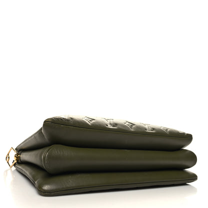 Louis Vuitton Lambskin Embossed Monogram Coussin MM Khaki 4 of 12