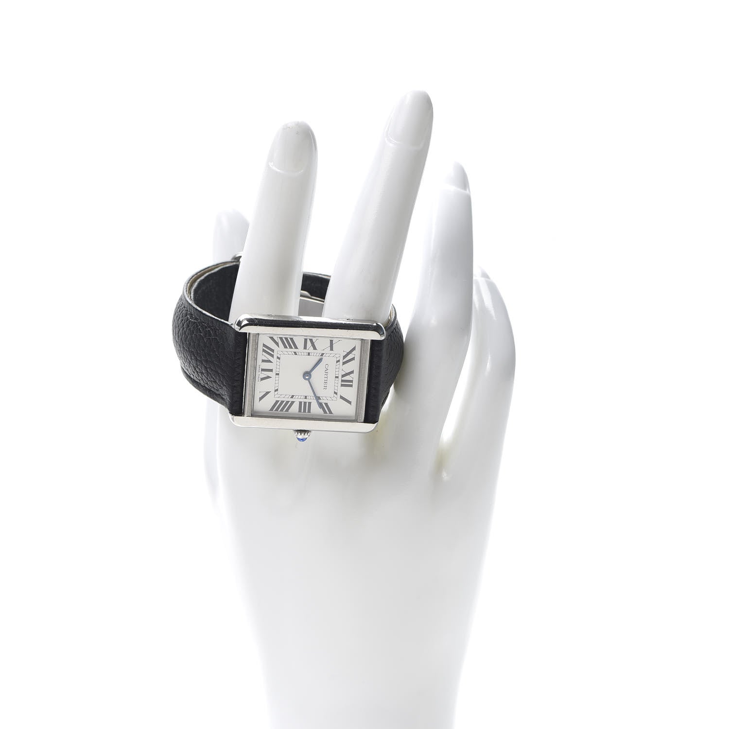 Cartier Stainless Steel Calfskin 27mm Tank Solo Quartz Watch 2 of 7