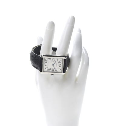 Cartier Stainless Steel Calfskin 27mm Tank Solo Quartz Watch 2 of 7