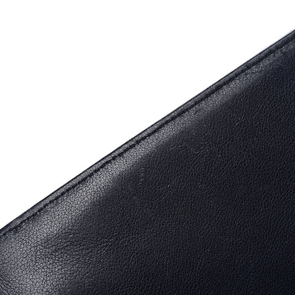 Saint Laurent Calfskin Mixed Matelasse Triquilt Large Monogram Envelope Satchel Deep Marine 9 of 25