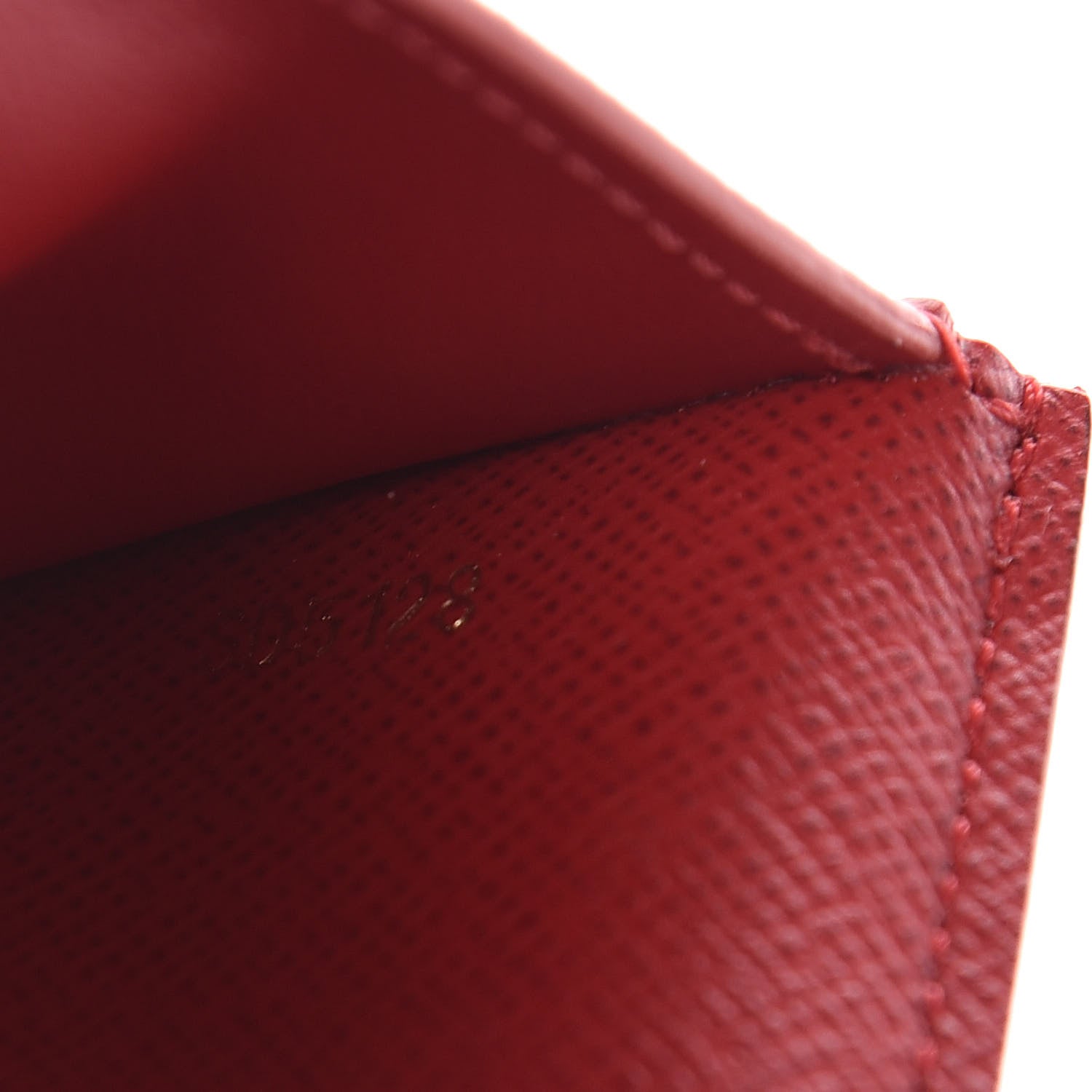 Louis Vuitton Damier Ebene Victorine Wallet Red 6 of 9