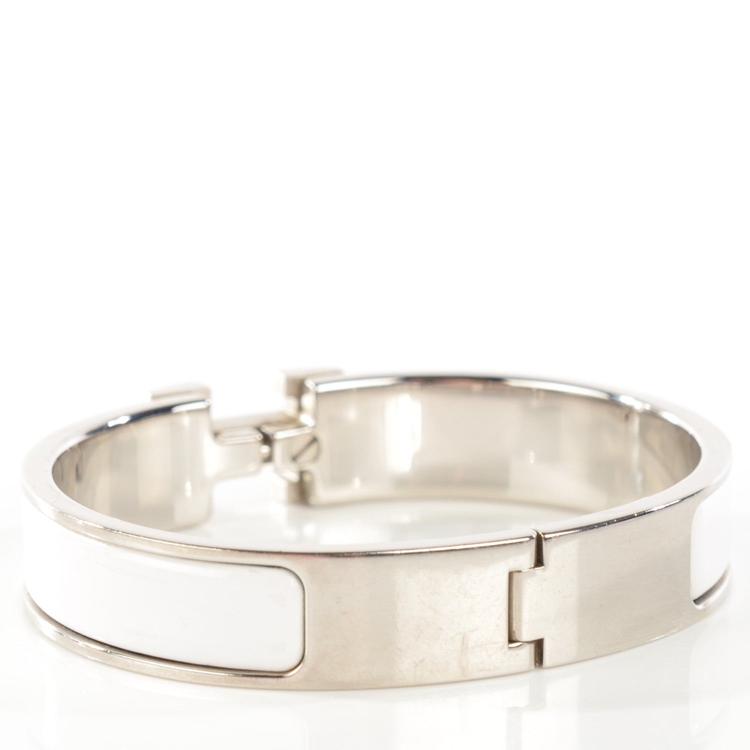 Hermes Enamel Narrow Clic Clac H Bracelet PM White 3 of 6