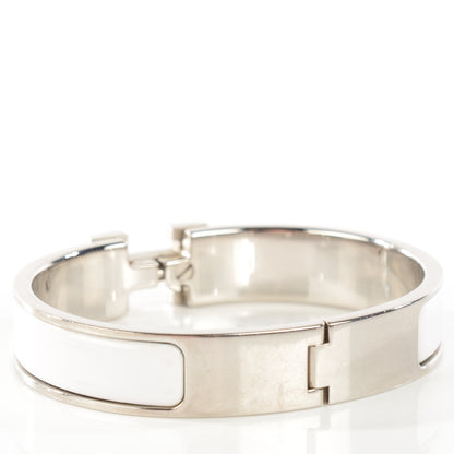 Hermes Enamel Narrow Clic Clac H Bracelet PM White 3 of 6
