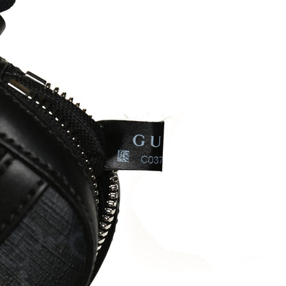 Gucci GG Supreme Monogram Appia Calfskin Web Small Camera Messenger Bag Black Grey 8 of 11