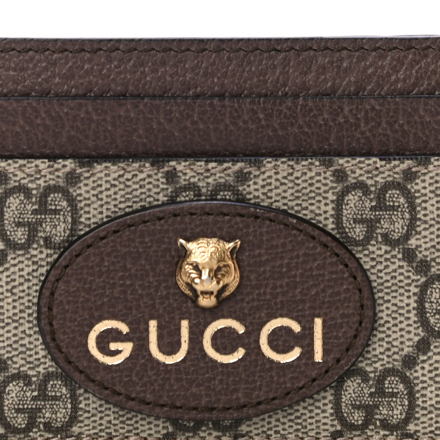 Gucci GG Supreme Monogram Neo Vintage Card Holder Beige Crop New Acero 7 of 10