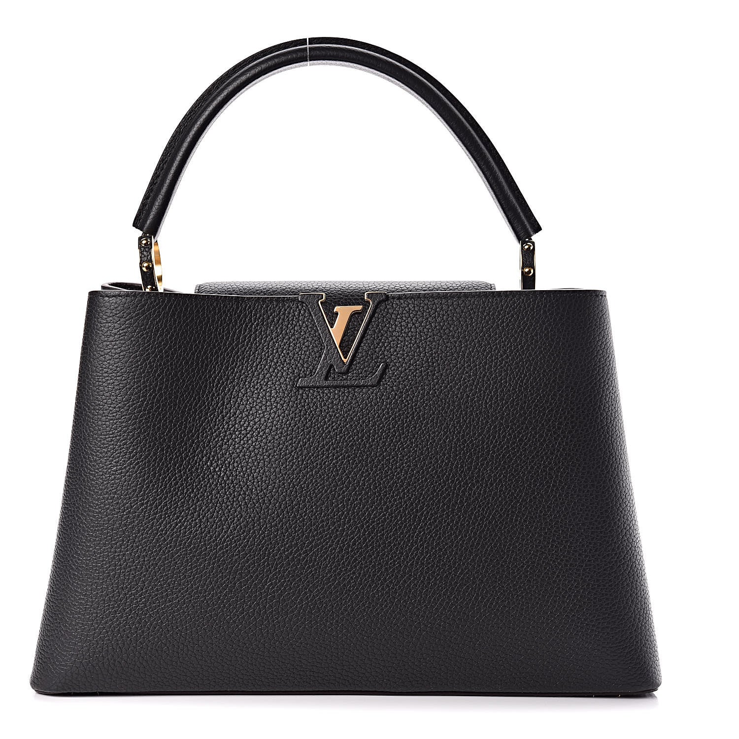Louis Vuitton Taurillon Capucines MM Black 1 of 9