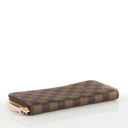 Louis Vuitton Damier Ebene Clemence Wallet Rose Ballerine 4 of 7
