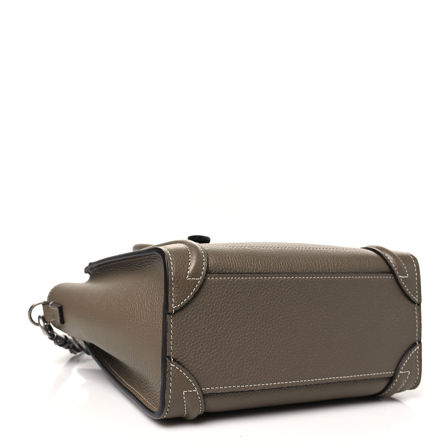 Celine Drummed Calfskin Nano Luggage Souris 4 of 11