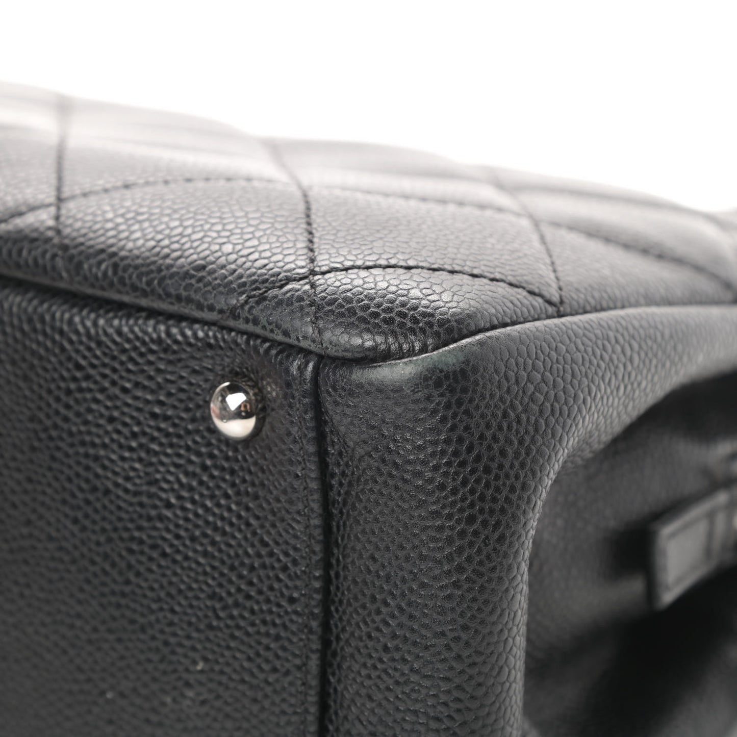 Caviar Quilted Timeless CC Soft Tote Black
