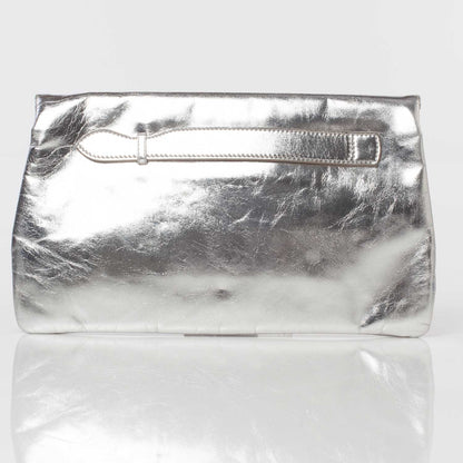 Balenciaga Laminated Calfskin Giant 21 Envelope Clutch Silver Hardware 6 of 11