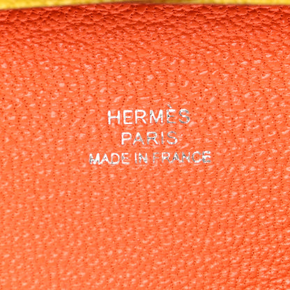 Hermes Chevre Mysore Bastia Verso Coin Purse Cumin Orange 6 of 8