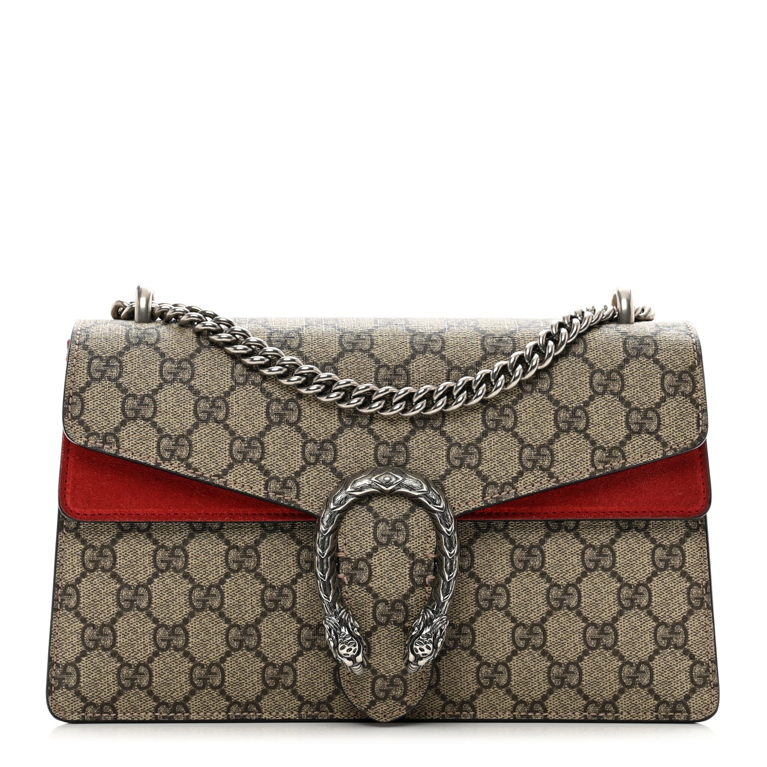 Gucci GG Supreme Monogram Small Dionysus Shoulder Bag Red 1 of 12