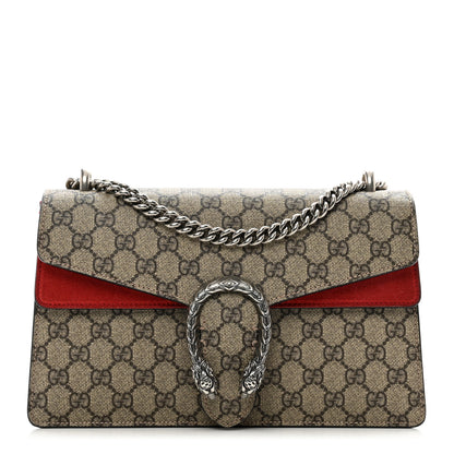 Gucci GG Supreme Monogram Small Dionysus Shoulder Bag Red 1 of 12
