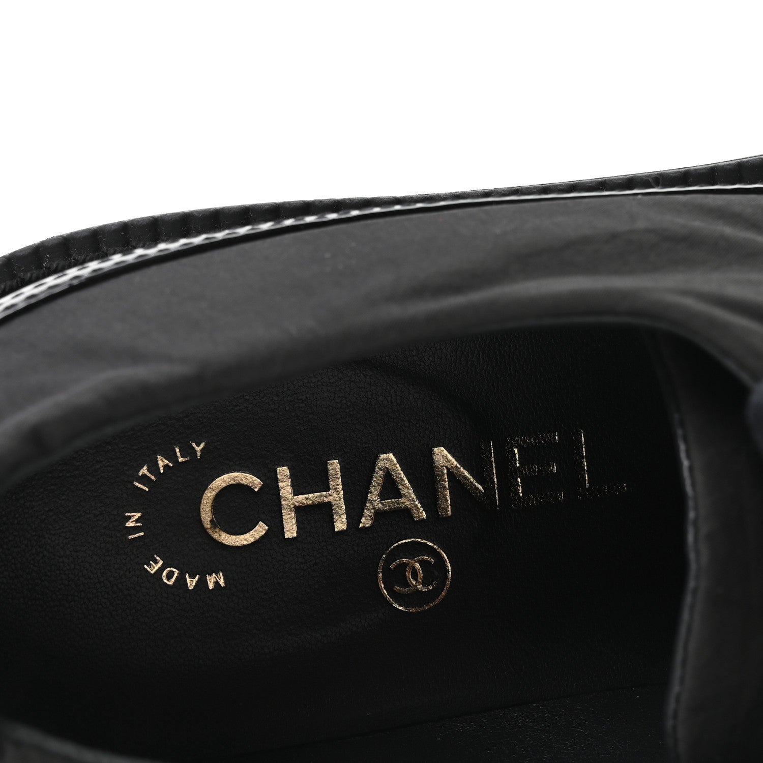 Chanel Nylon Suede Patent Calfskin CC Captoe Lace Up Oxfords 39.5 Black 8 of 10