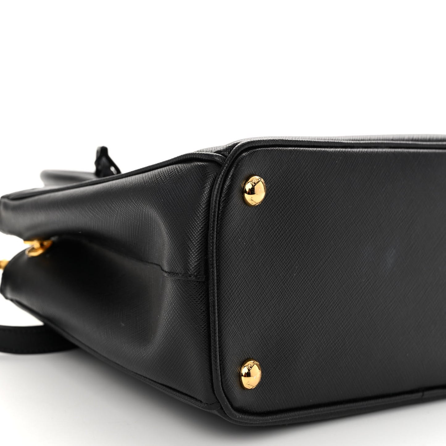 Saffiano Small Galleria Double Zip Tote Black