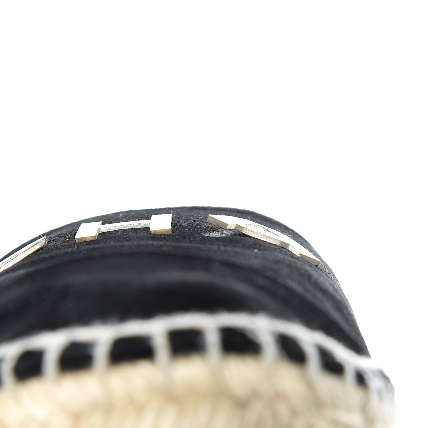 Chanel Velvet Logo Espadrilles 38 Black 10 of 12