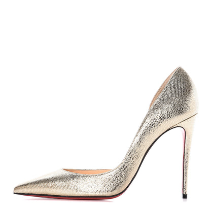 Christian Louboutin Calf Lame Tweed Iriza 100 Pumps 39.5 Platine 1 of 9