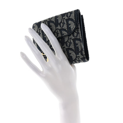 Christian Dior Monogram Compact Saddle Wallet Blue 2 of 10